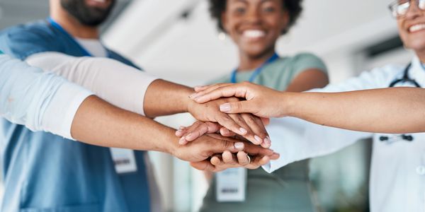 Group of people  supporting each other with care