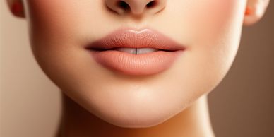 Close-up of Restylane Kysse treatment to enhance lip volume and definition