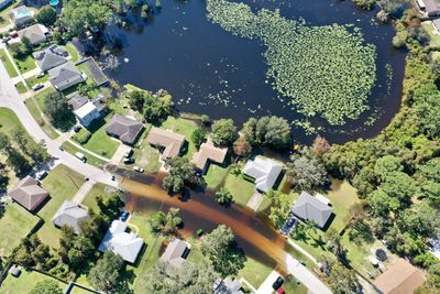 skyview of Deltona Florida with roofs