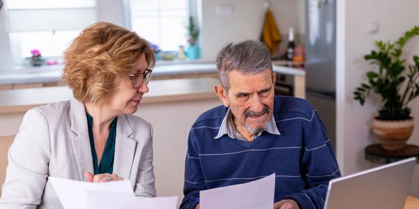 Patients with a senior citizen.