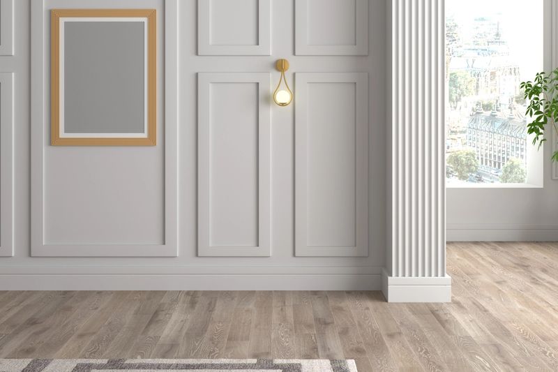 3D rendering of classic empty living room interior