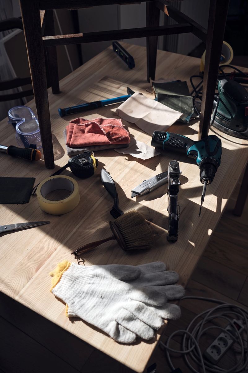 Small home workshop for furniture repairing and restoration.