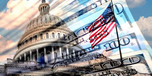 The Capitol Building and a Flag