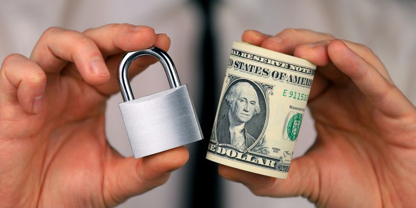 lock and $100 Bill