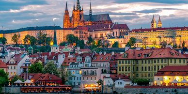 The city of Prague in the Czech Republic