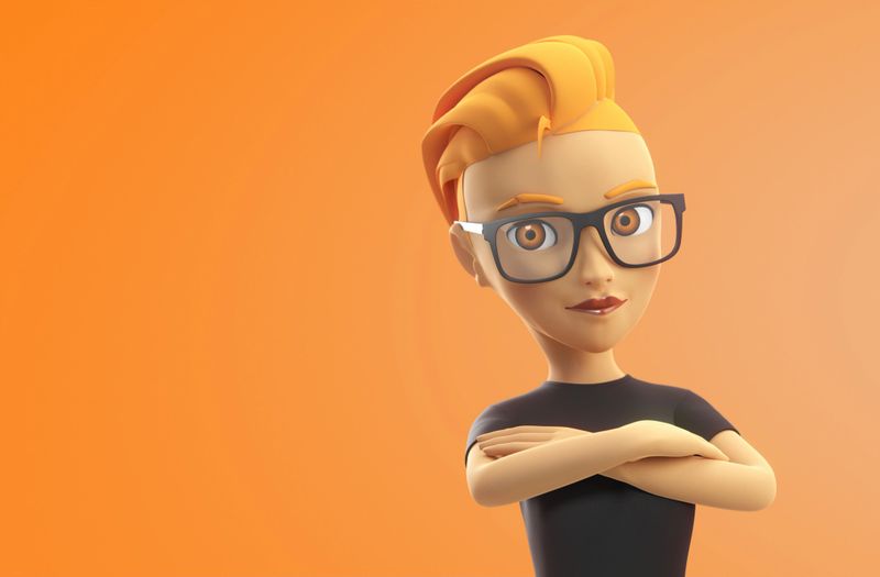 A medium shot of a female video game character, posing in a studio environment inside the metaverse. Part of a series of avatars created for use online in virtual reality, Web3 and metaverse.