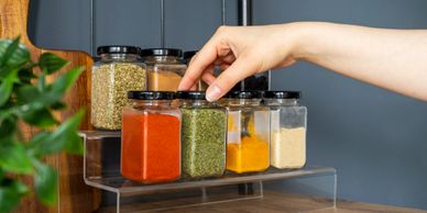 dried Spices in glass jars