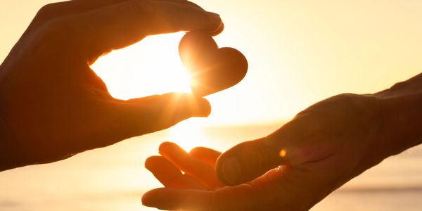 One heart, helping another. Love