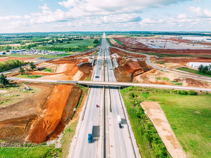 Glendale, in Hardin County, Kentucky, USA, a Growing Megasite for Battery Production and Manufacturing.

Captured along Interstate 65 South in Kentucky