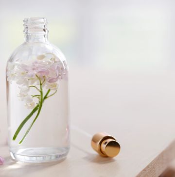 Scientist's lab with earthy fragrances and natural elements.