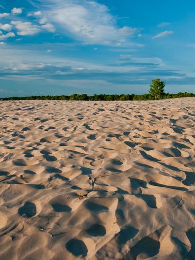Blue sky and sand