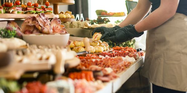 Sushi catering platter served at a corporate gathering in North Shore, IL.