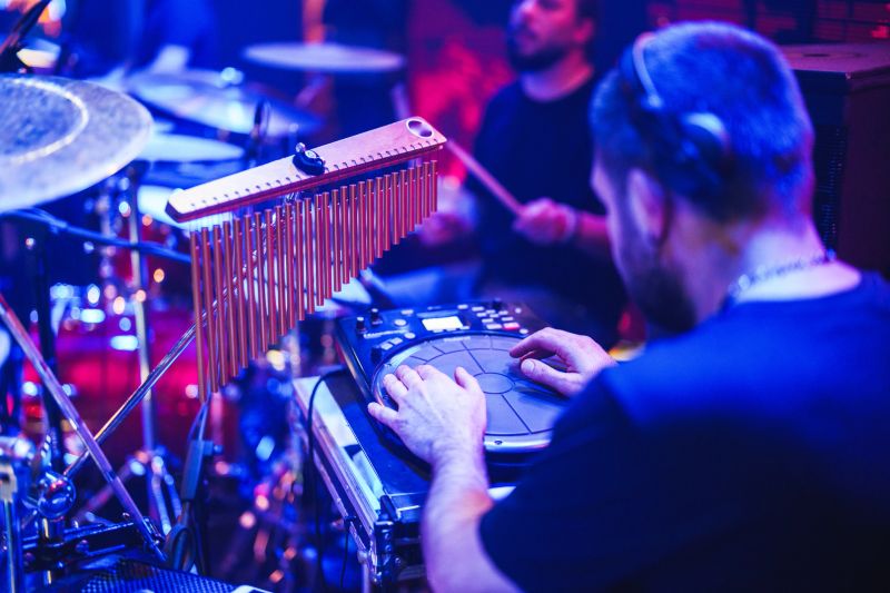 Music Band on Stage with Audience