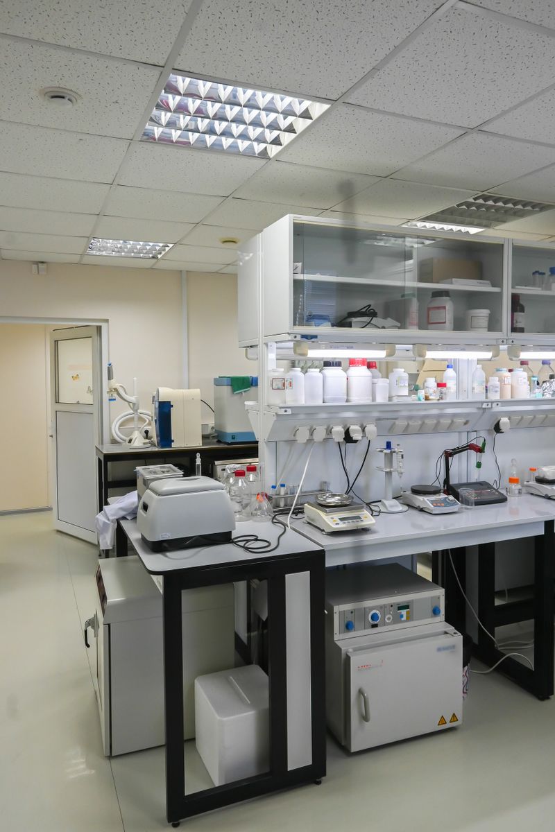 Laboratory of Biological Research. The interior of a modern scientific laboratory.