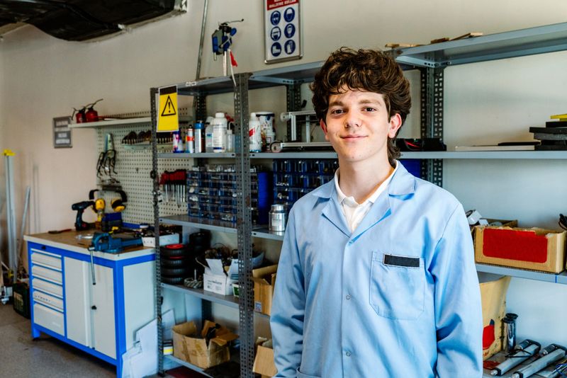 Portrait of Vocational education College Student in Class