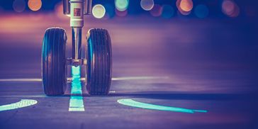 photo of airplane landing gear