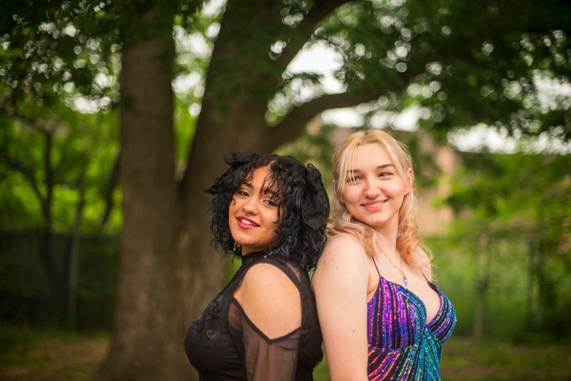 Best friends  Dressed for the senior Prom in Woodbridge Township, New Jersey, United States