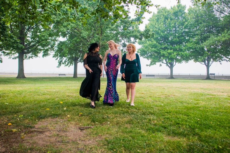 Best friends  Dressed for the senior Prom in Park Posing for pictures in Woodbridge Township, New Jersey, United States
