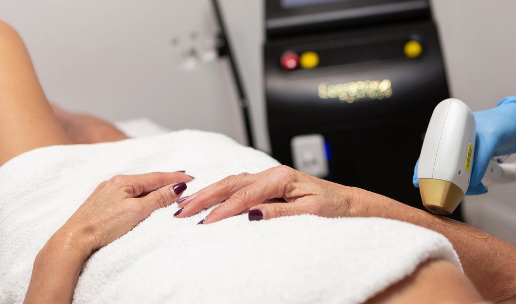 Woman experiencing rejuvenation treatment