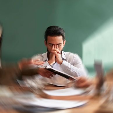 Man struggling with Anxiety