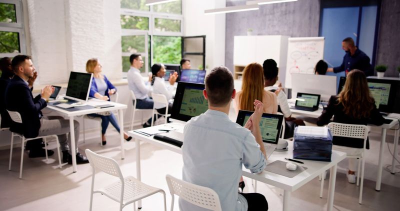 Business Meeting Discussion In Office With Diverse Group