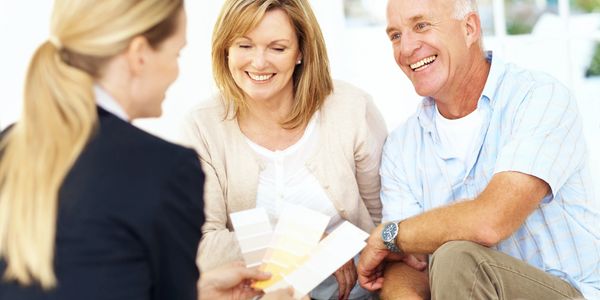 Interior Designer collaborating with homeowners