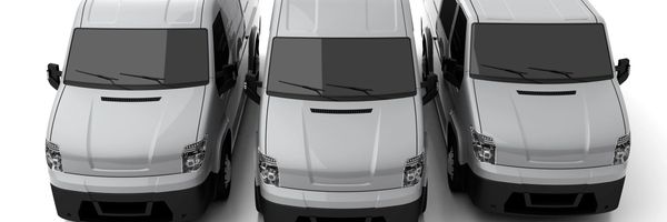 Fleet of delivery vans ready for dispatch.
