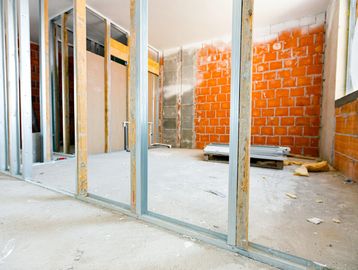 Professional drywall and framing work providing a strong, smooth foundation for interior walls