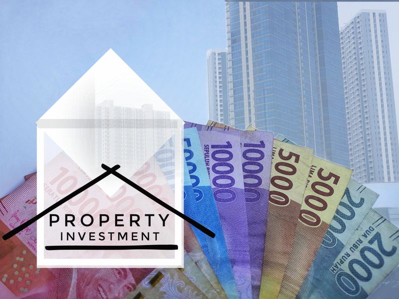 illustration business and finance concept idea for property investment template background concept idea