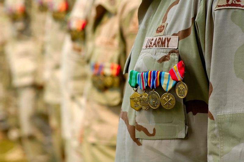 U.S. Army doctors receiving medals for service in Iraq.