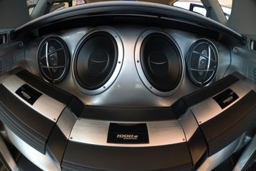 view of the audio system of a car 