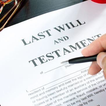 This is a photograph of a Last Will and Testament.