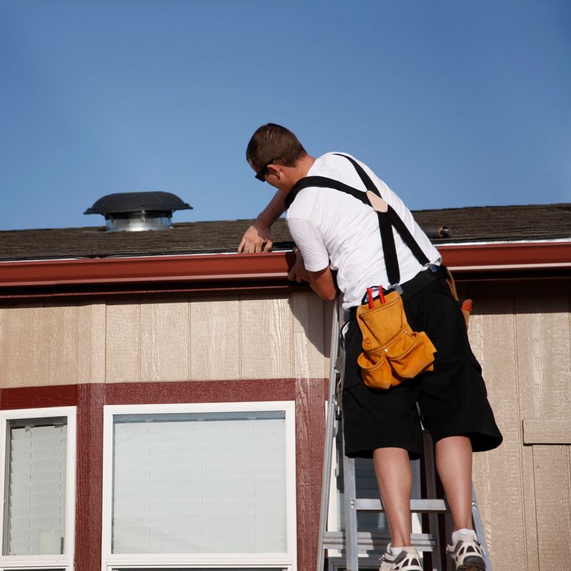 Installing Seamless Gutters on Home