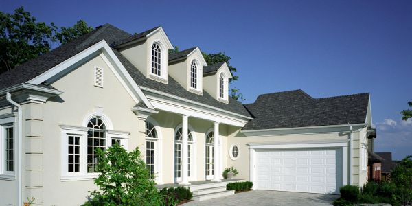 Suffolk house with new garage doors