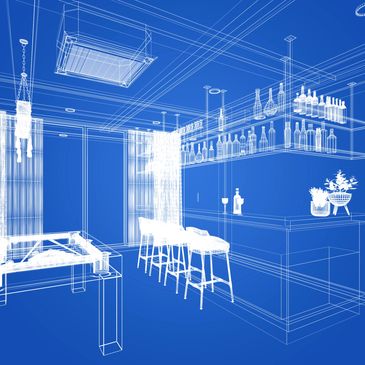 blue print of a bar