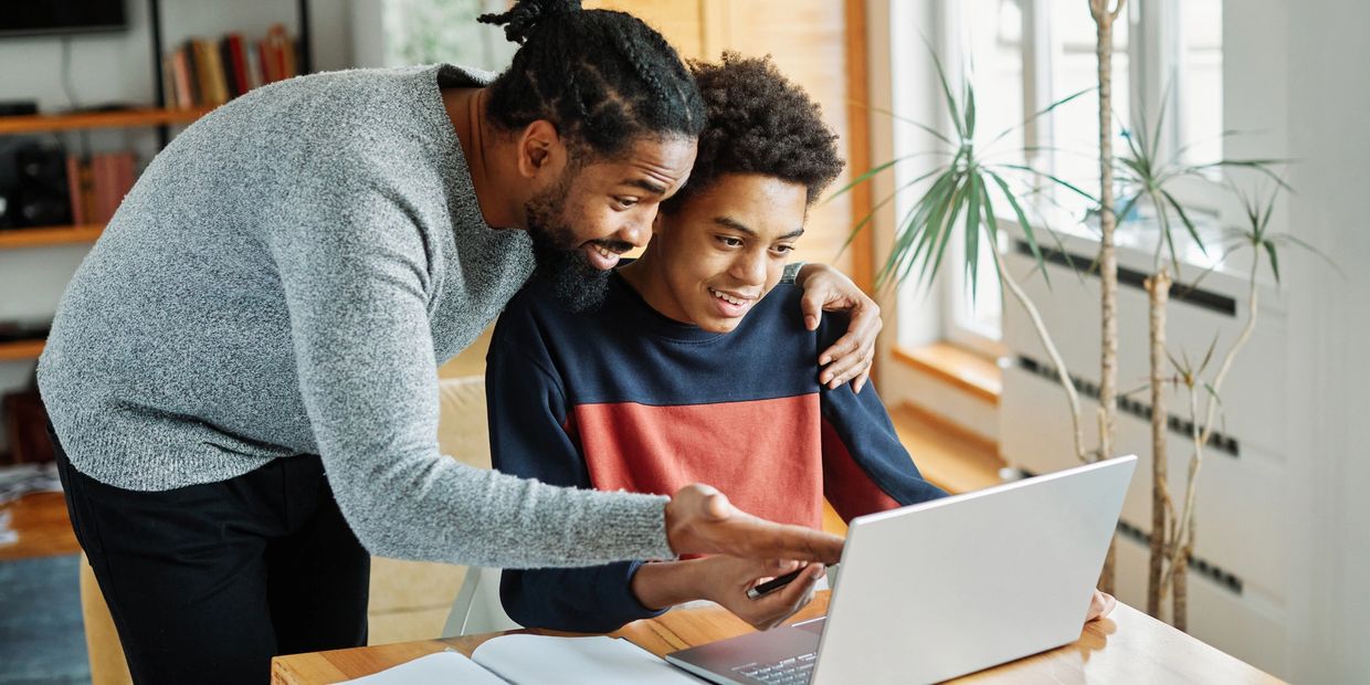 Fathers connecting with their children, leading Forward