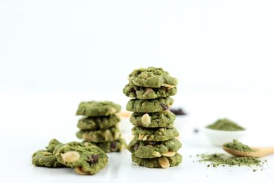 matcha cookies with white chocolate 