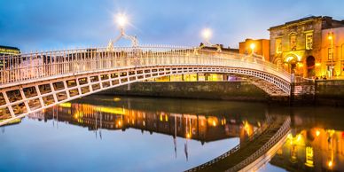 Dublin bridge over the river Liffy