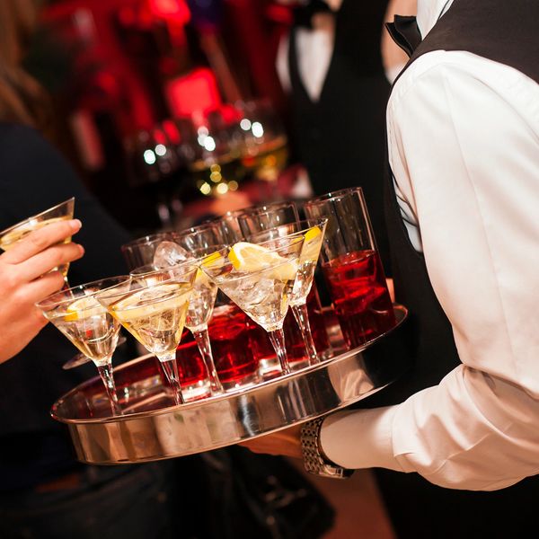 Server Butler-Passing drinks at Dinner Party