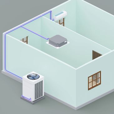 A diagram showing how central ac fix in rooms