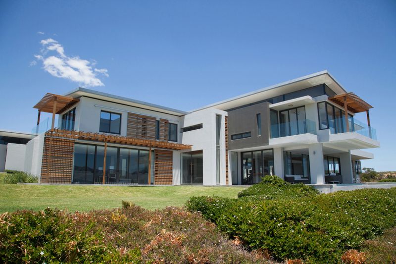 Modern house and yard