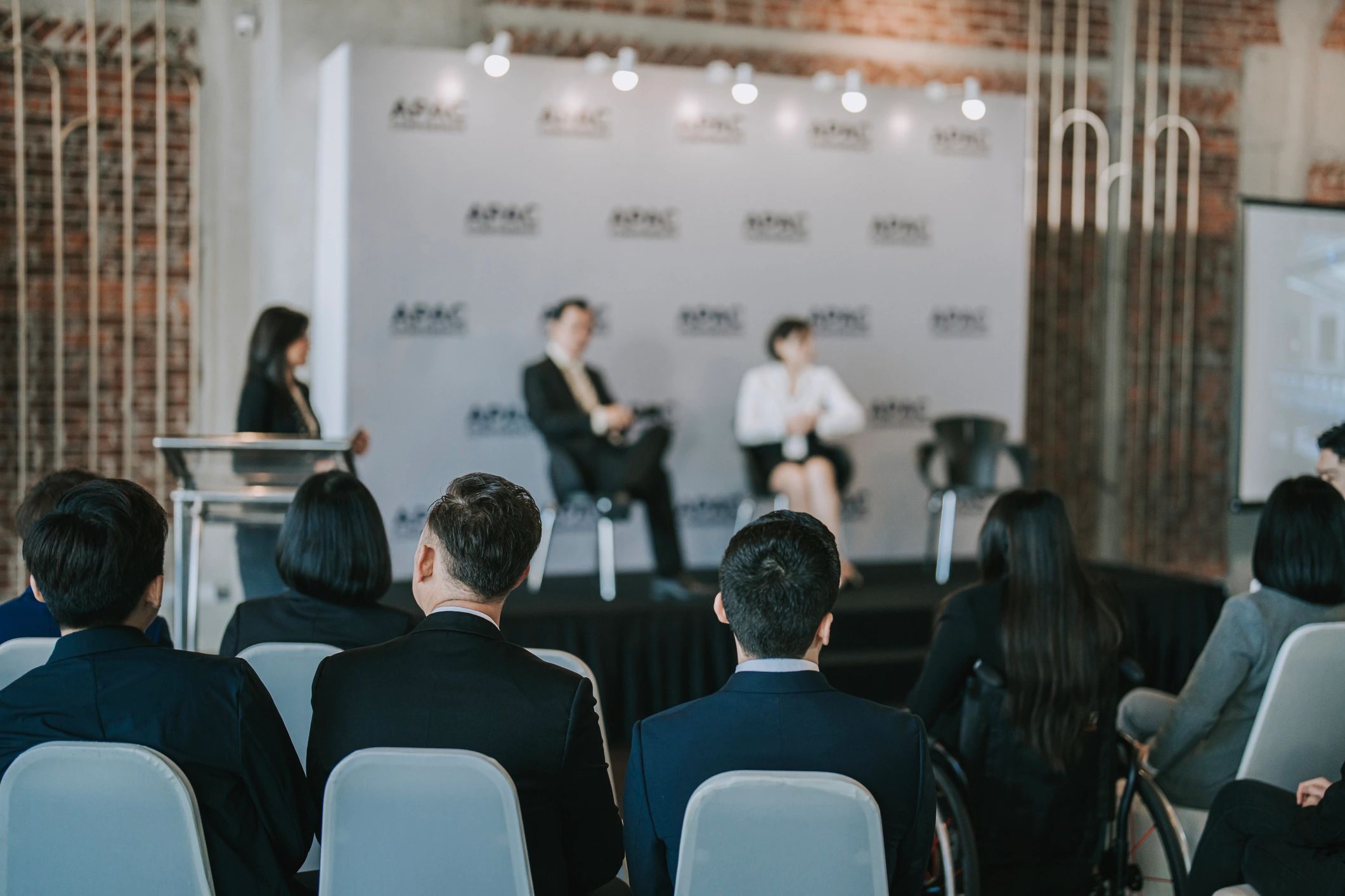 Bright Matter Advisor speaking at a conference.