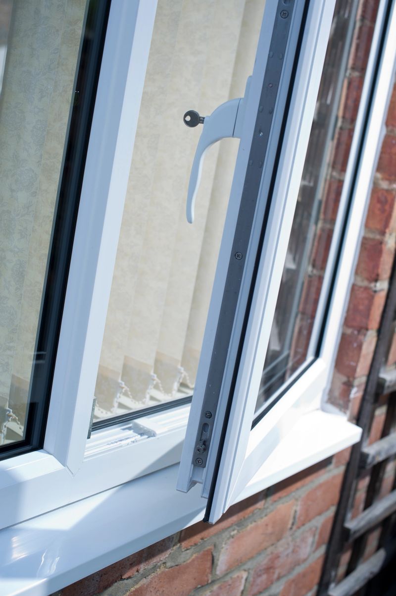 double glazed window left open