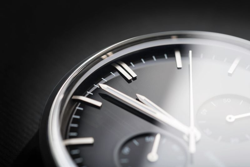 classic chronograph wristwatch close up