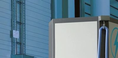 Business premises with a van at the loading bay, where goods can be taken into control