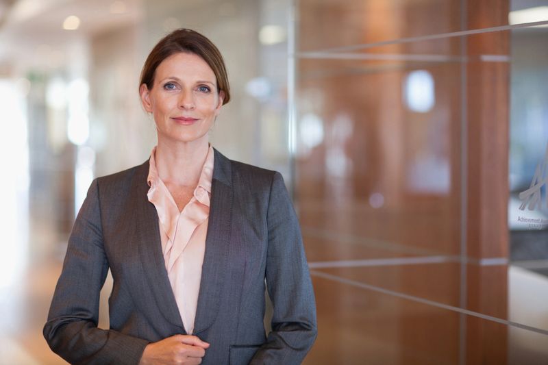Smiling businesswoman