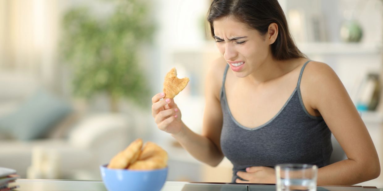 woman with digestive trouble