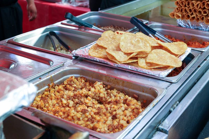 Tortilla shells at a street vendor