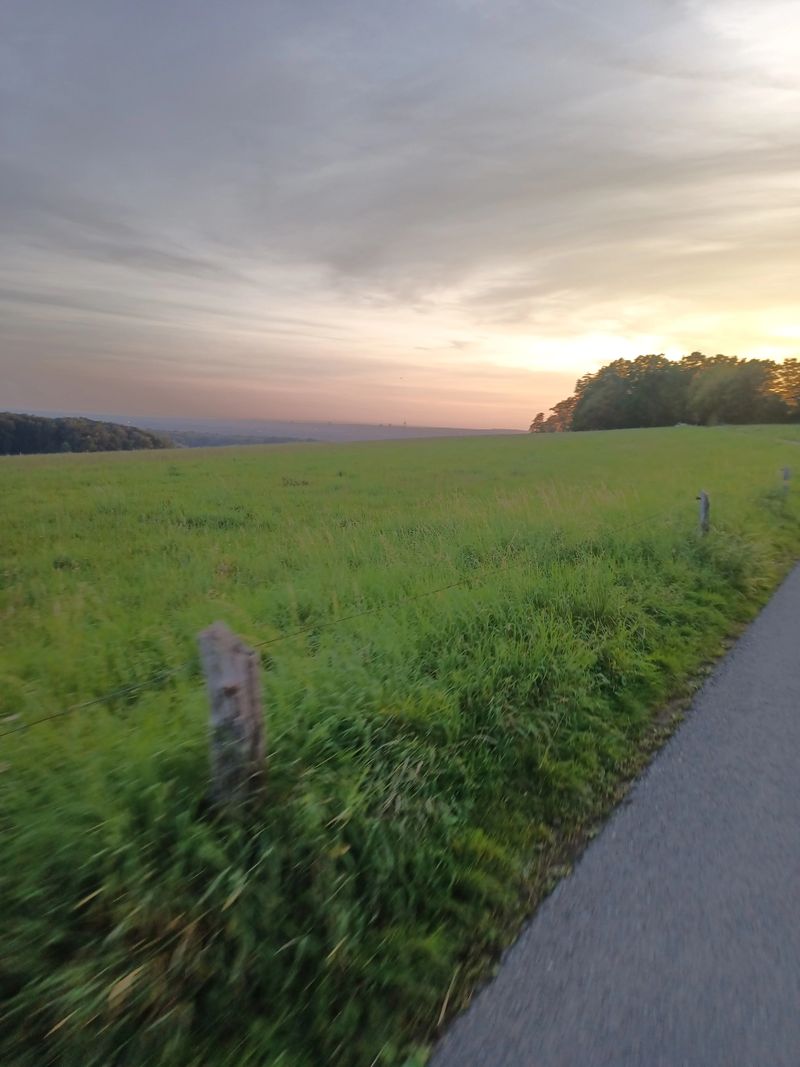 Sun setting on a lonely road with a spectacular view