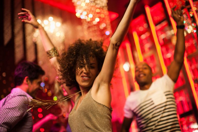 Friends dancing at nightclub